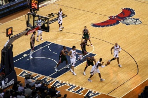 de Atlanta Hawks in actie tijdens een basketbalwedstrijd | Atlanta GA